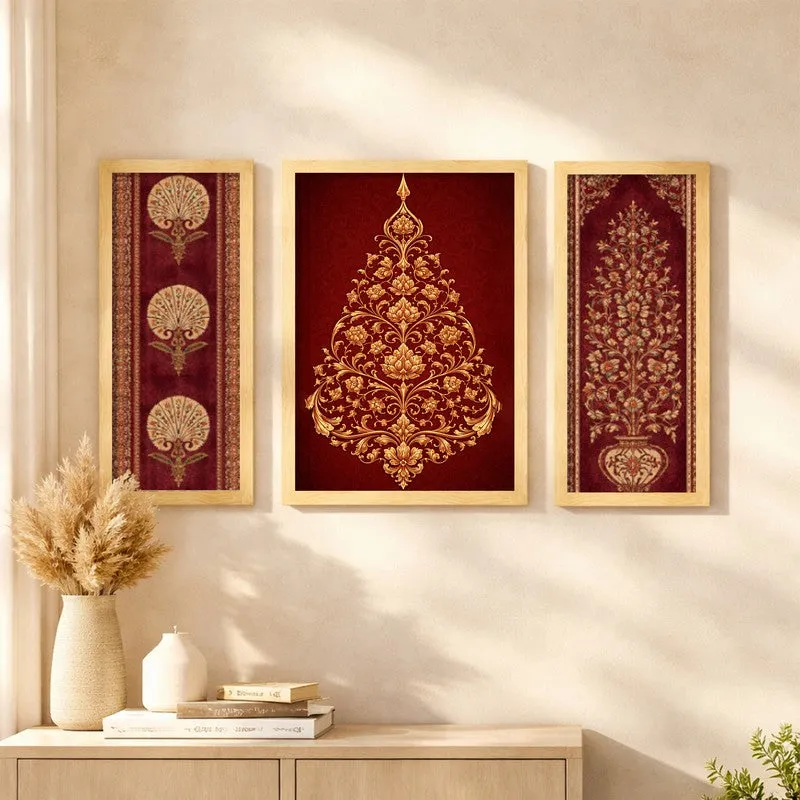 Ethnic Grace Wall Art With Frame - Set of Three media 3