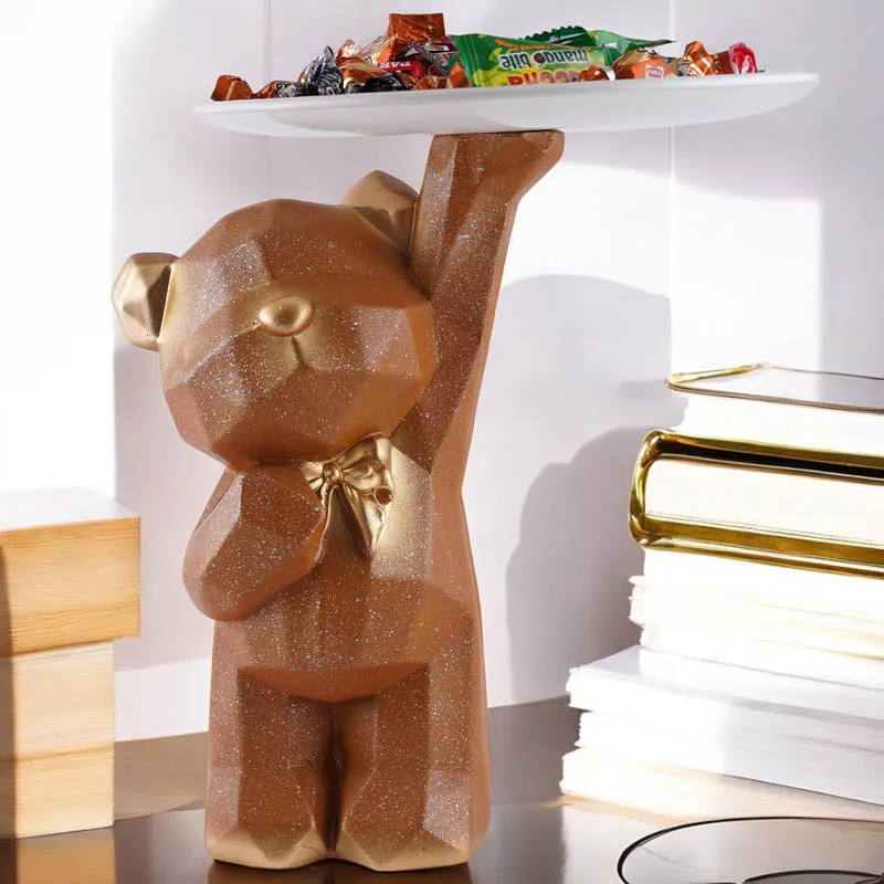 Teddy's Treat Painted Polyresin Show Piece - Brown media 3