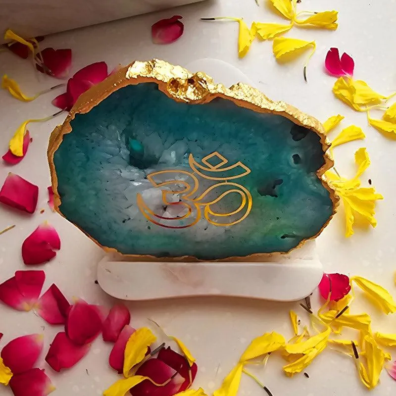 Sacred Om Tealight Candle Holder - Green media 3
