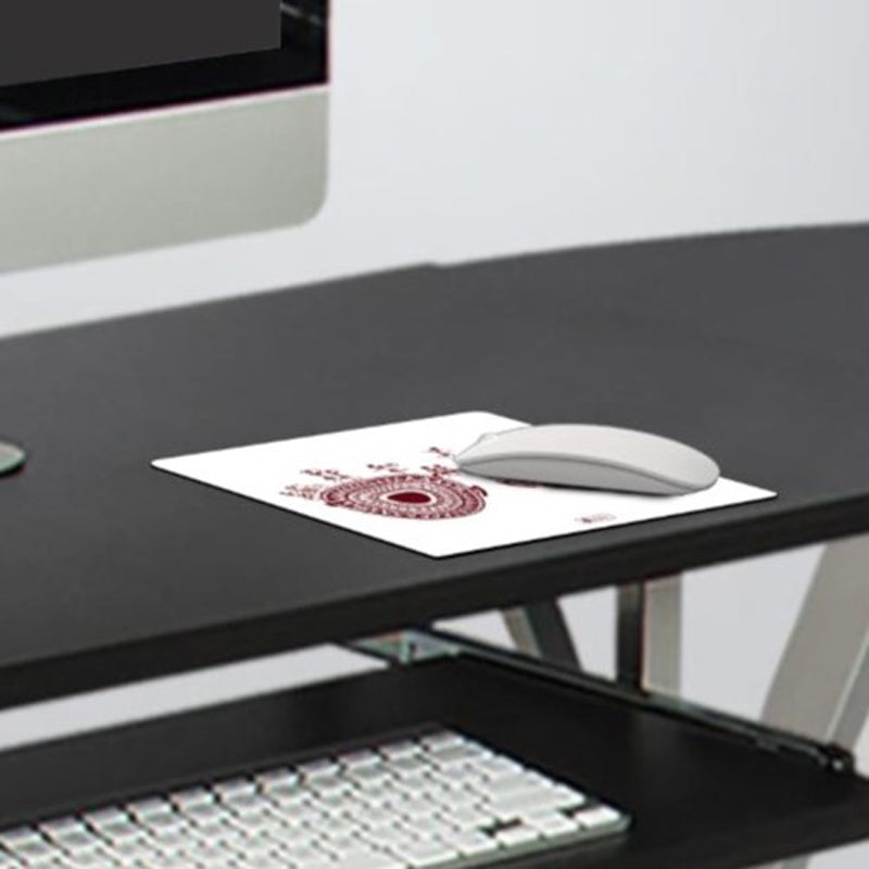 Warli Hippie Mouse Pad - White media 4