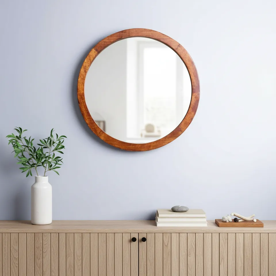 Satomi Wall Mirror - Brown media 1