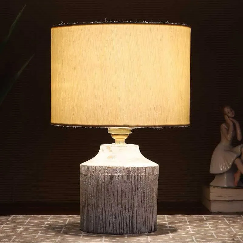 Sheino Fabric Table Lamp - Beige,White media 3