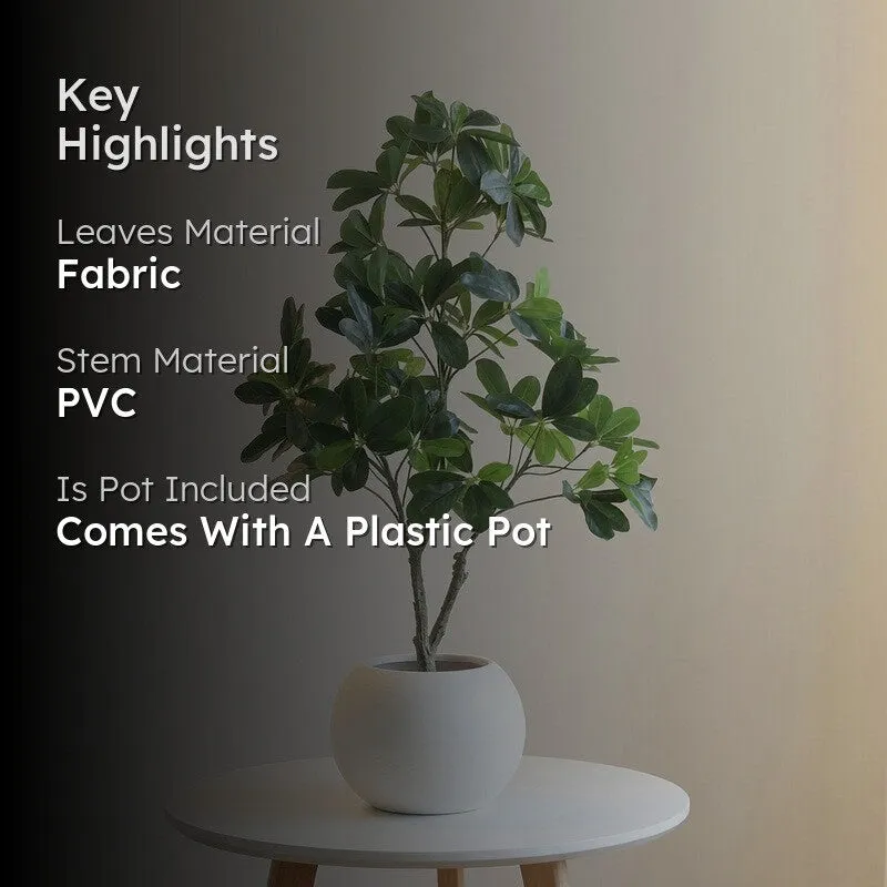 GreenAura Artificial Plant With Black Plastic Pot - 2.5 ft media 2