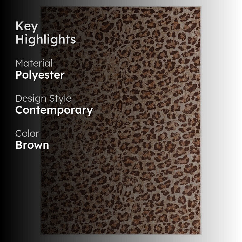 Leoperd Loom Carpet - Dark Brown media 2