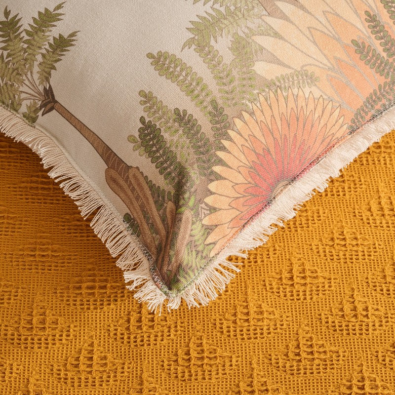 Geo Haven Cotton Bedcover (Yellow) (350 Gsm) - Two Piece Set media 4