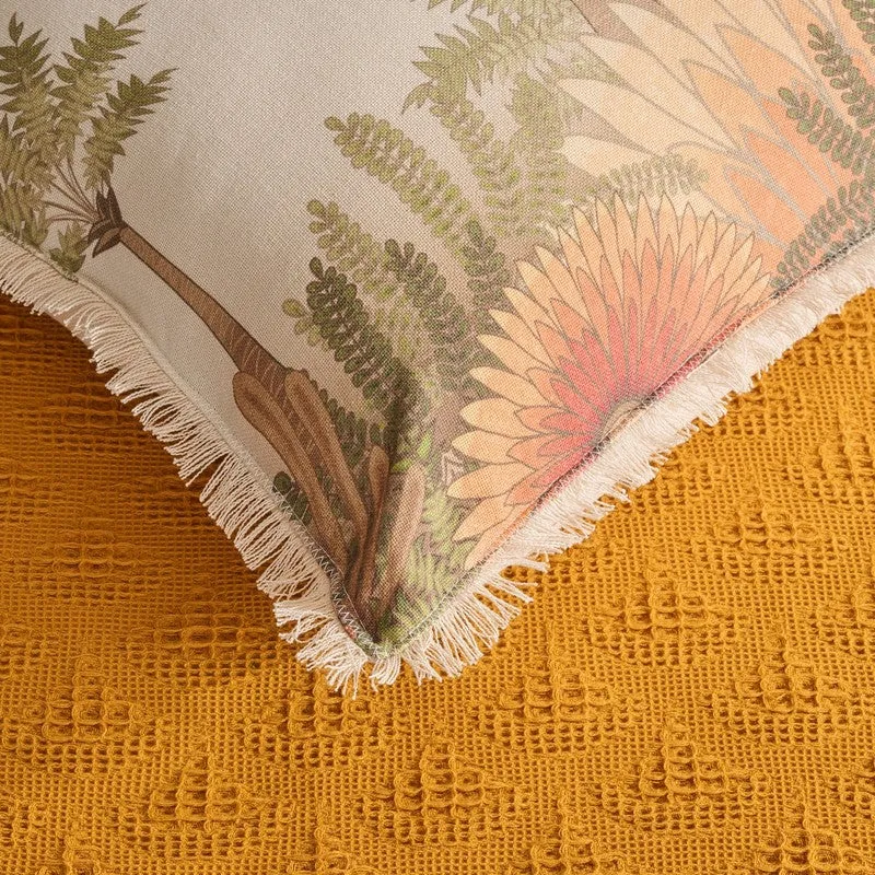 Geo Haven Cotton Bedcover (Yellow) (350 Gsm) - Two Piece Set media 4