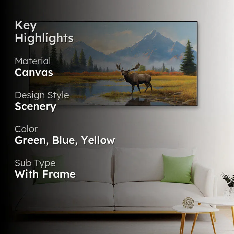Antler Beauty Canvas Wall Painting media 2