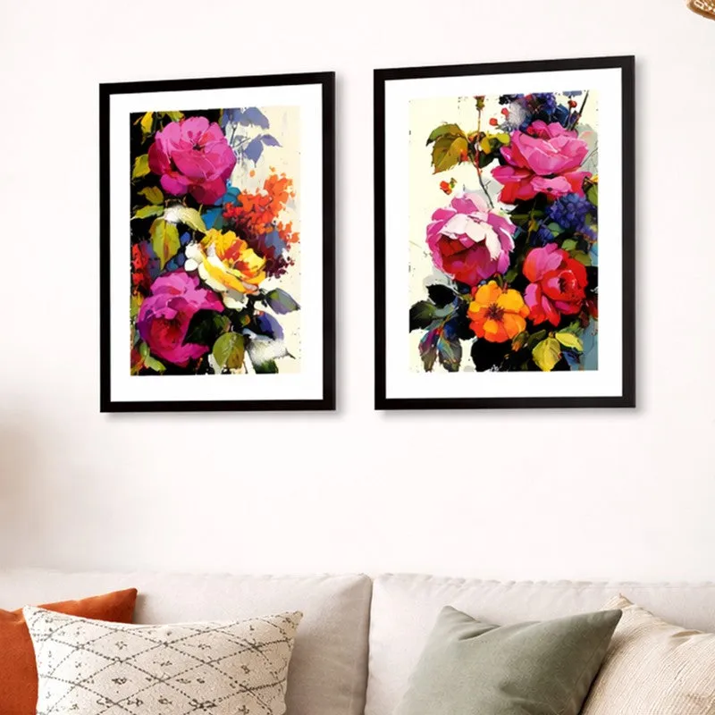 Vibrant Rosa Wall Art With Frame - Set Of Two media 4