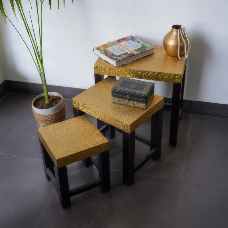 Zanar Handcrafted Mango Wood - Set Of Three media 4