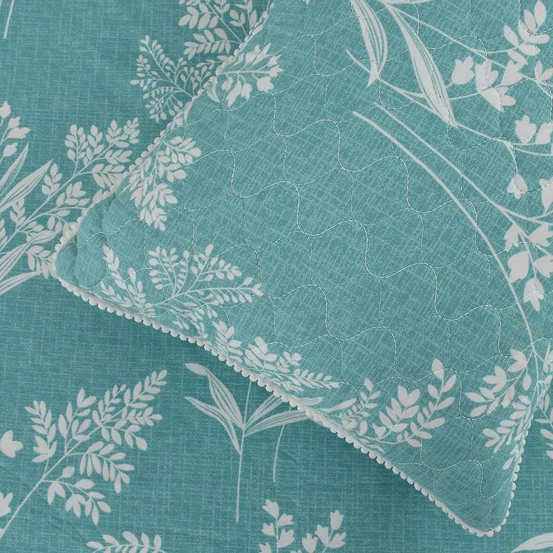 Winter's Grass Floral Cotton Bedding Set - Five Piece Set media 5
