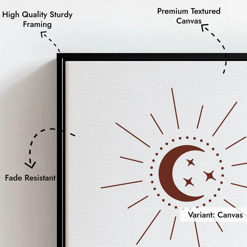Desert Night Canvas Wall Painting With Black Frame media 9