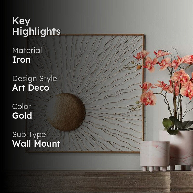 Ardia Sun Frame Iron Wall Accent media 2