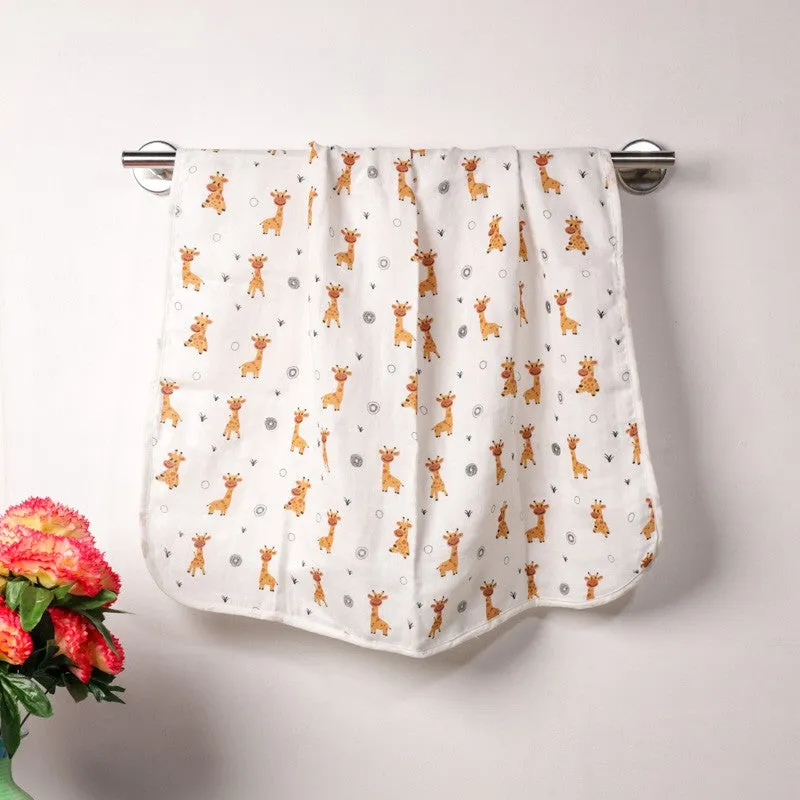 Warmkins Giraffe Print Cotton Kids Bath Towel - Set of Two media 3