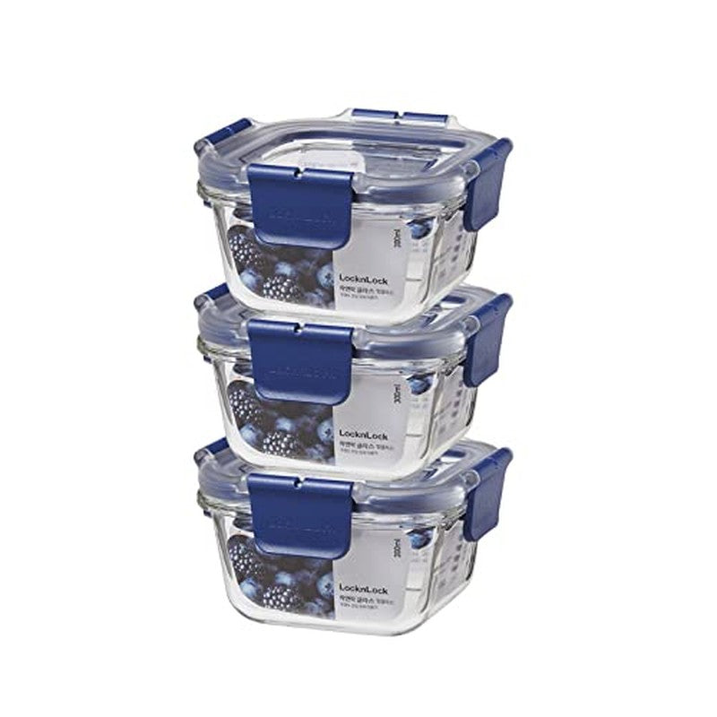 Fresh Munch Square Lunch Box (300 ML) - Set of Three media 9