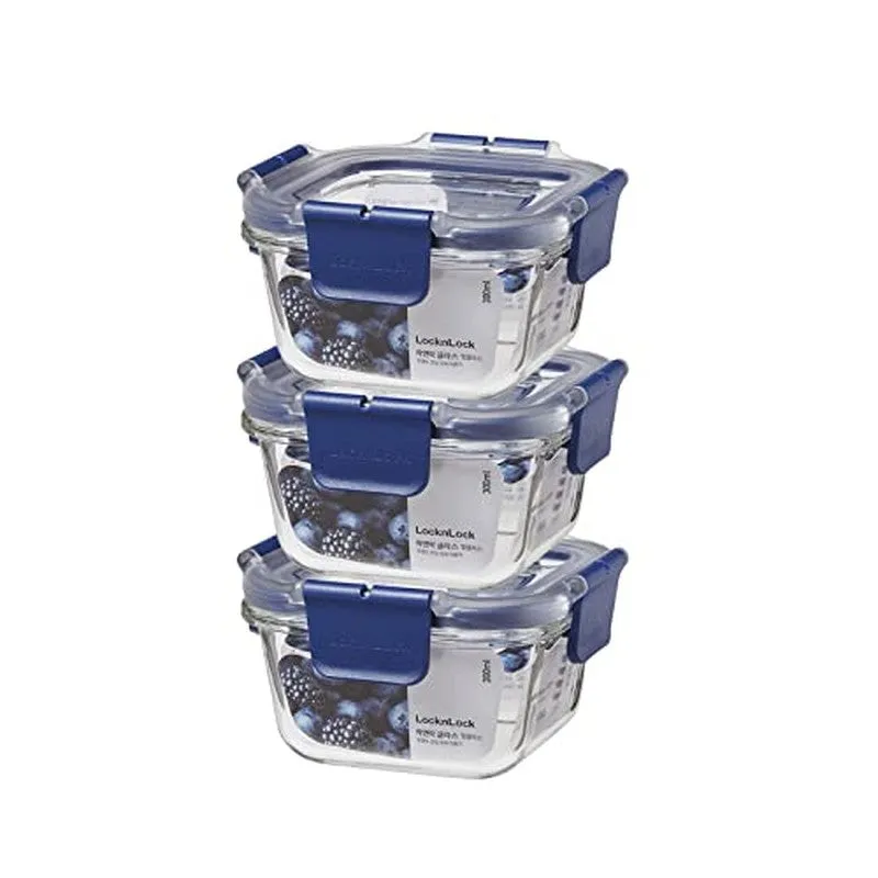 Fresh Munch Square Lunch Box (300 ML) - Set of Three media 9