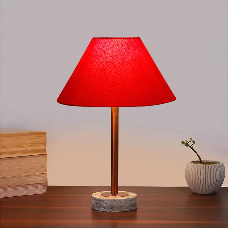 Cotin II Rodin Wooden Table Lamp - Red,Copper,White media 2