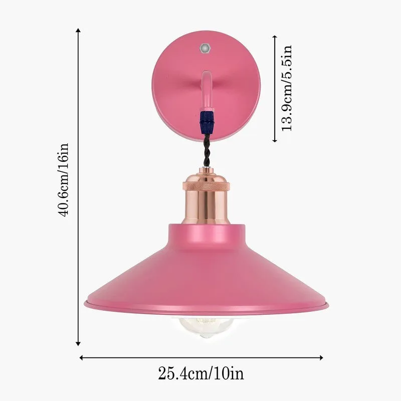 ZenithAura Multi-Choice Metal Wall Lamp - Pink media 7