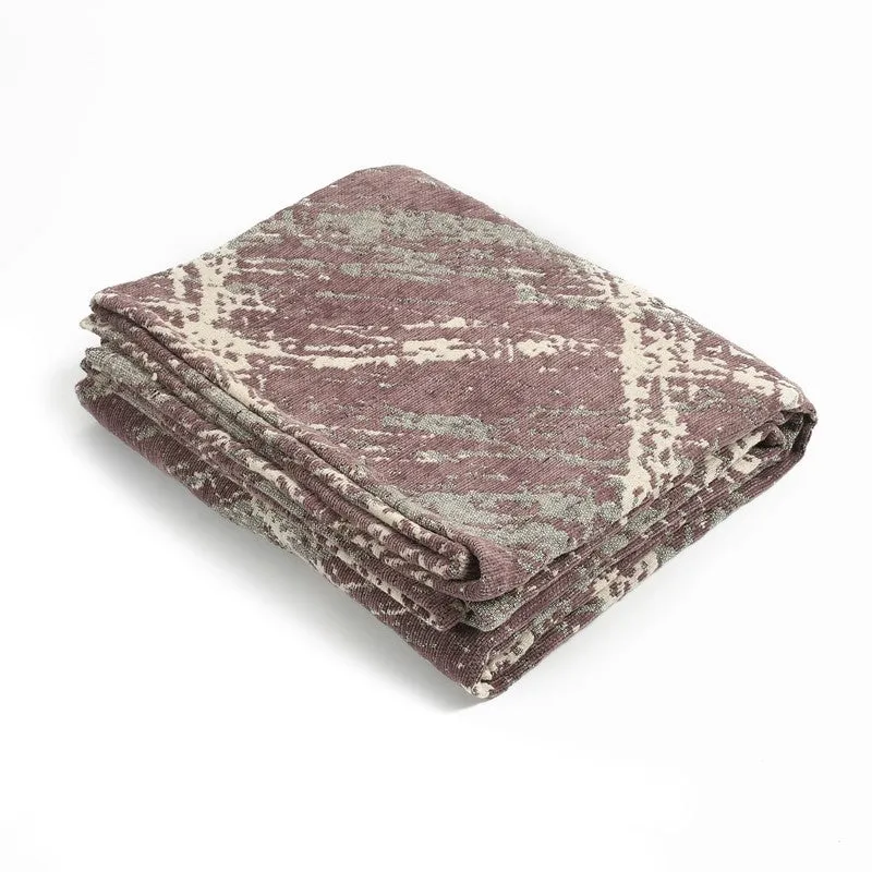 Velura Geometric Cotton Throws - Purple media 3
