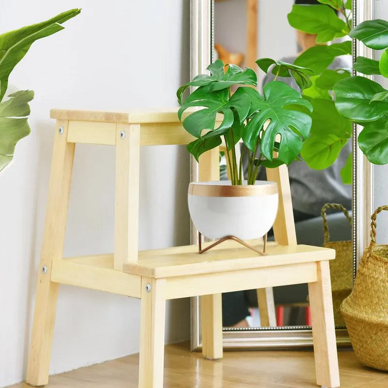 Attva Metal Planter With Stand - White media 2