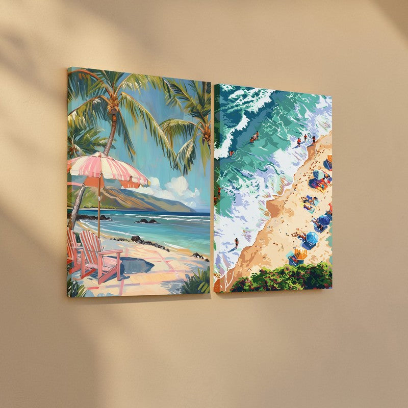Beach Calm Canvas Wall Art - Set of Two media 5