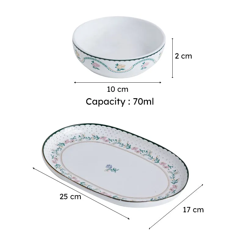Magique by The Wishing Chair Emerald Ribbon Glow Ceramic Platter & Bowls With Giftbox - Three Piece Set media 9