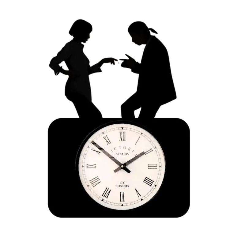 Dancer Steel Analog Wall Clock - Black media 4
