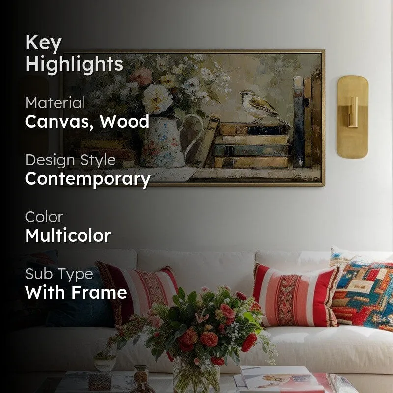 Hydrangea Hush Canvas Wall Painting With Frame media 2