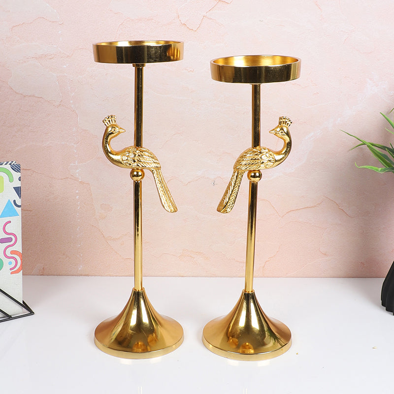 Peacock Plume Tea Light Holder media 5