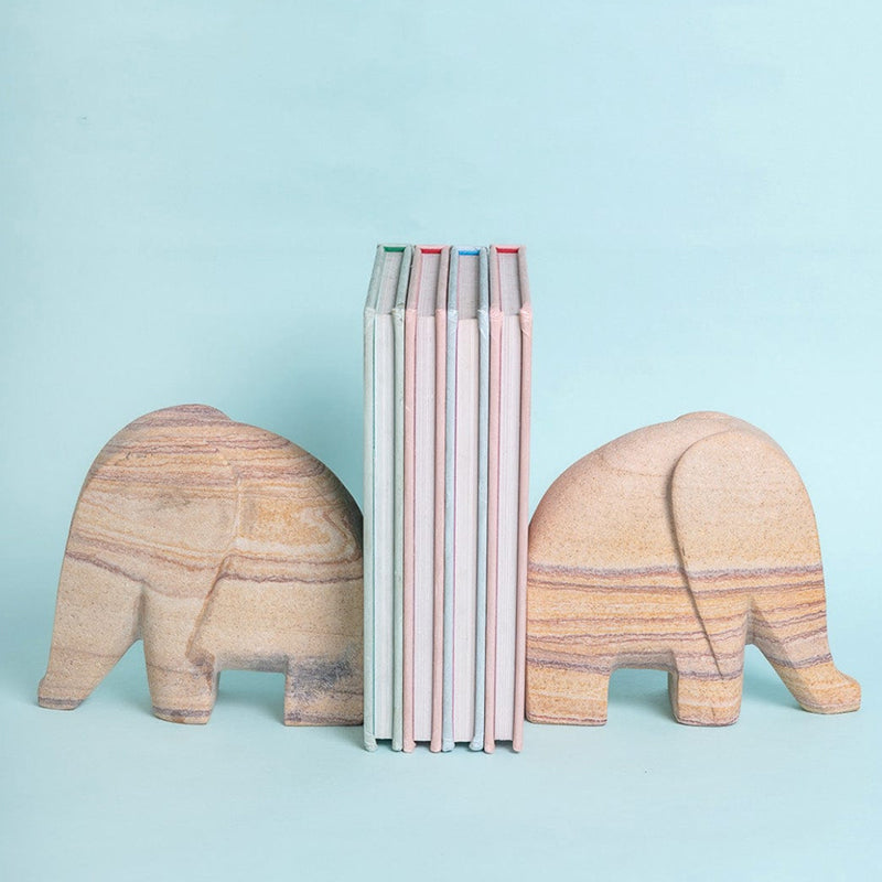 Little Tuskers Stone Bookend - Set Of Two media 4