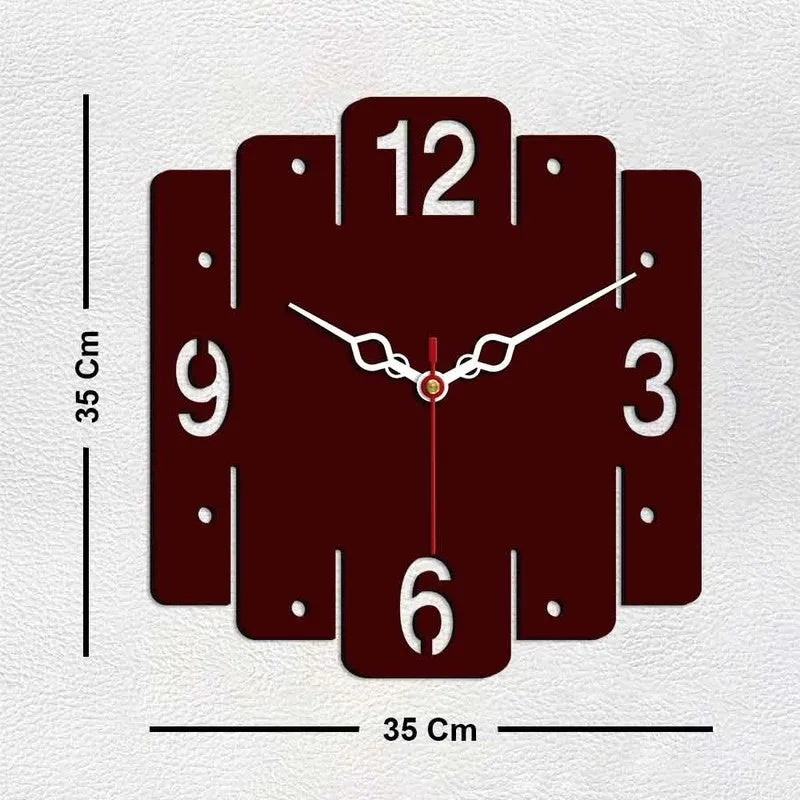 Edge Frame Wooden Wall Clock media 6