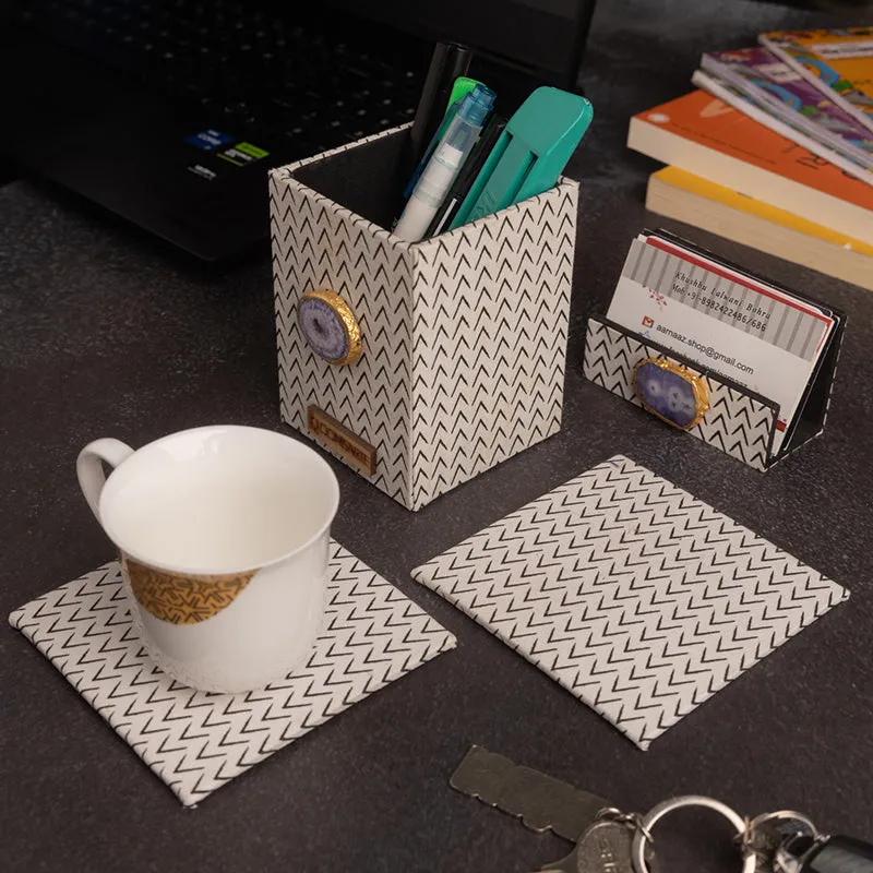 Geode Desk Organiser - Four Piece Set media 1