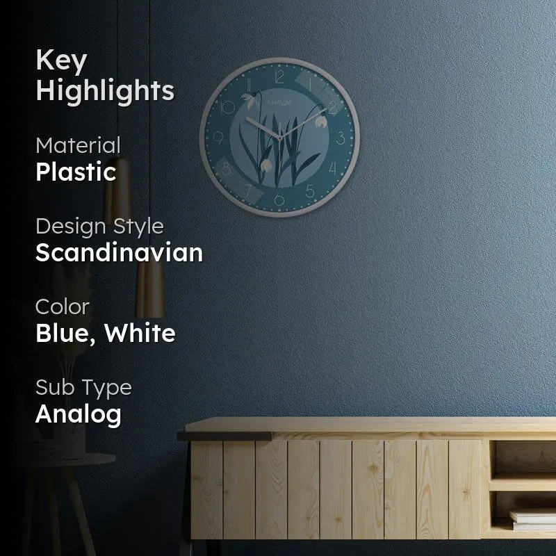 Night Gardenia Wall Clock media 2