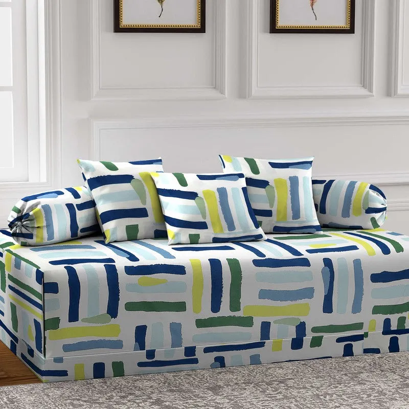 Colorra Printed Diwan Set - Six Piece Set media 3