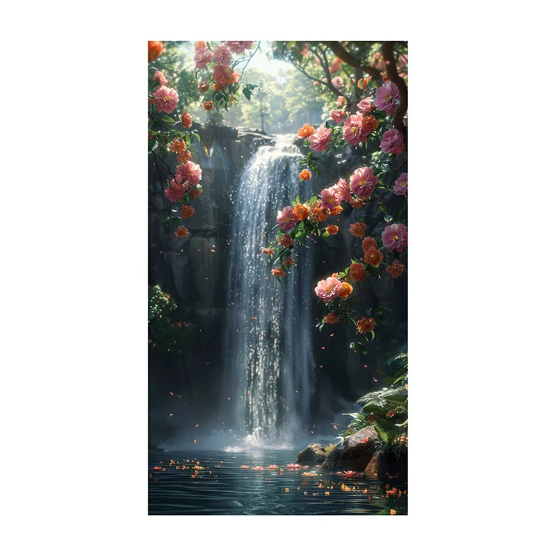 Mystical Cascades Wall Painting media 3
