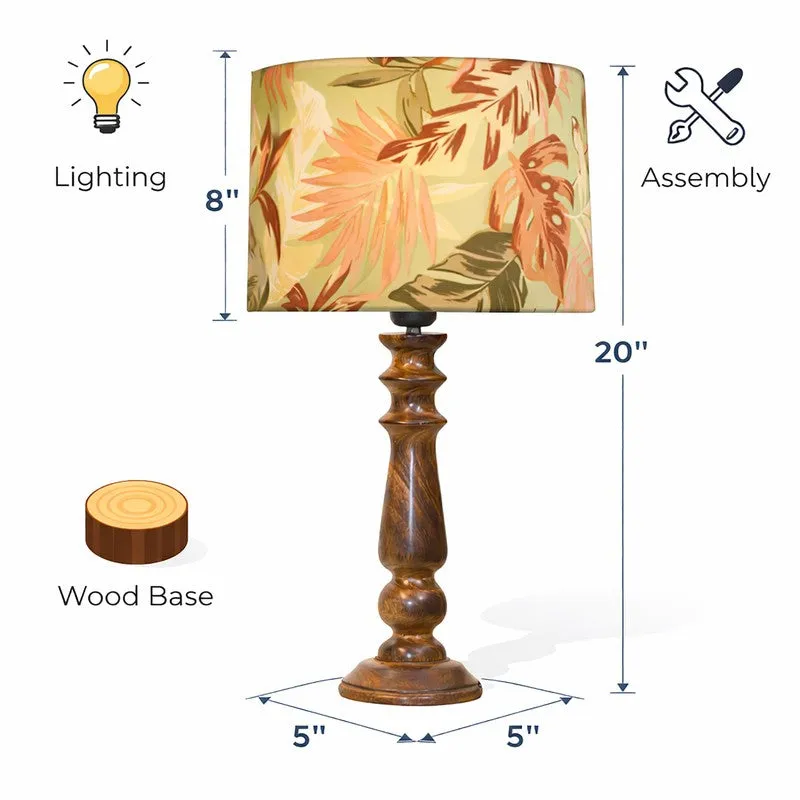 FoliageCraft Wooden Table Lamp media 8