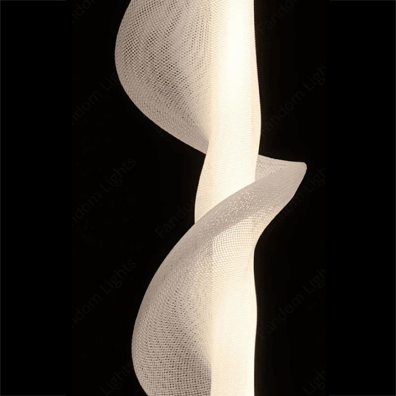 Whisper Spiral Metal And Fabric Ceiling Lamp media 7