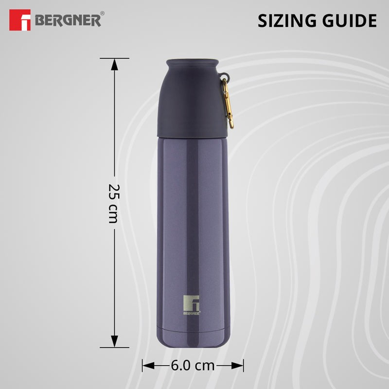 Bergner Walking Thermosteel Hot and Cold Flask (Grey) -500 mL media 7