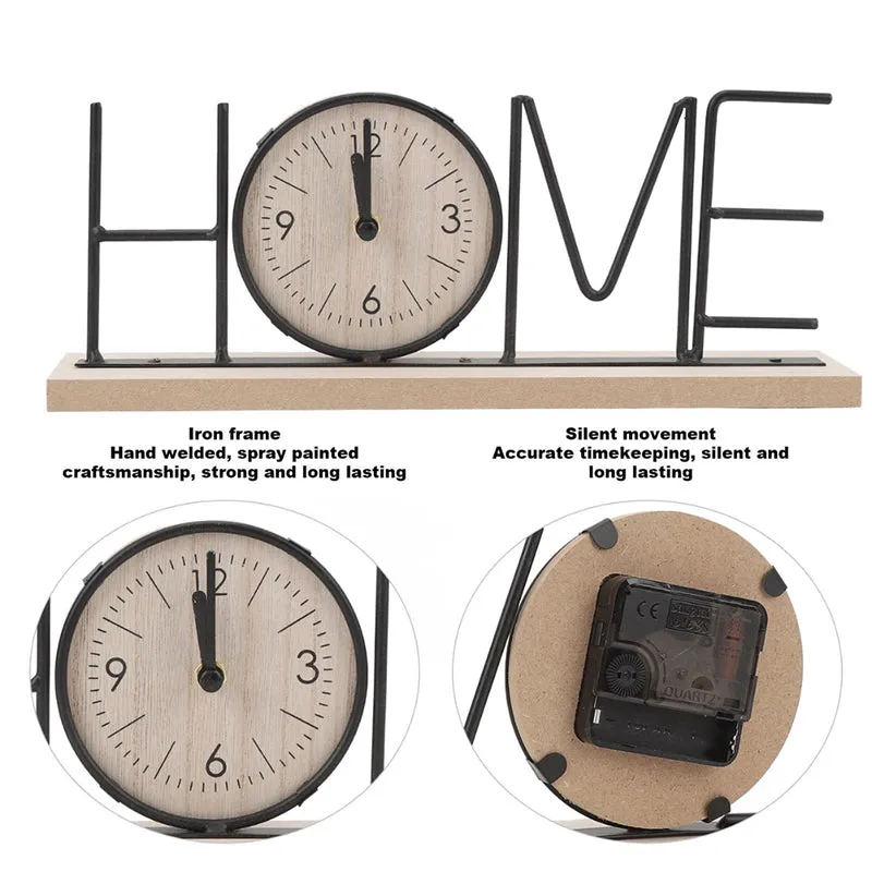 Typo Home Table Clock - Black media 8