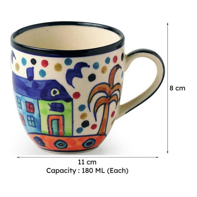 Sweet Ceramic Tea Cup (180 mL Each) -  Set of Six media 7