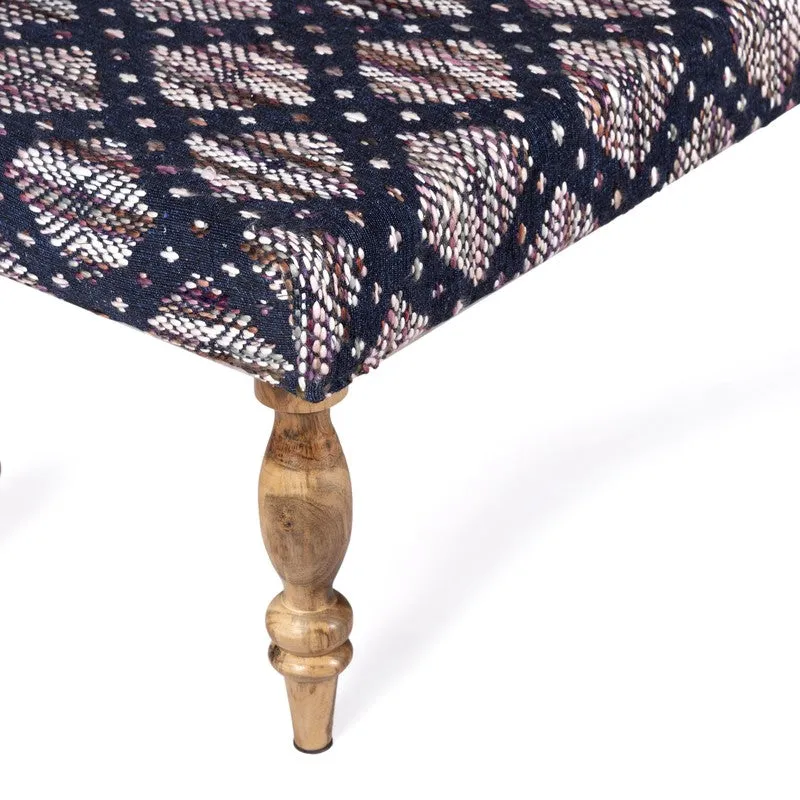 Axion Sheesham Wooden Bench - Blue media 7