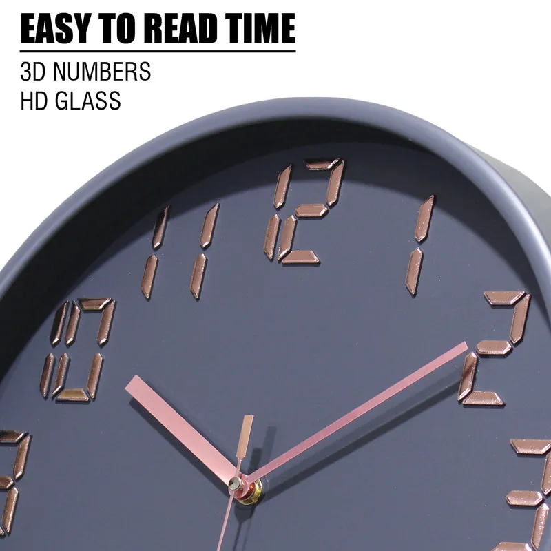 Centura Analog Wall Clock - Grey, Copper media 8