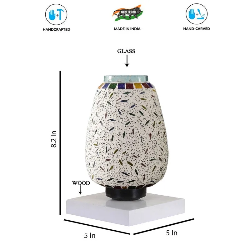 Sparkora Glass Table Lamp With Wooden Base - Multicolor media 9