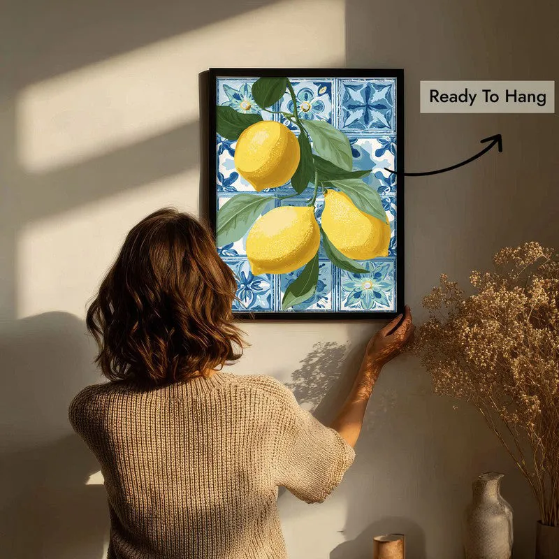 Golden Zest Canvas Wall Painting - Black Frame media 7