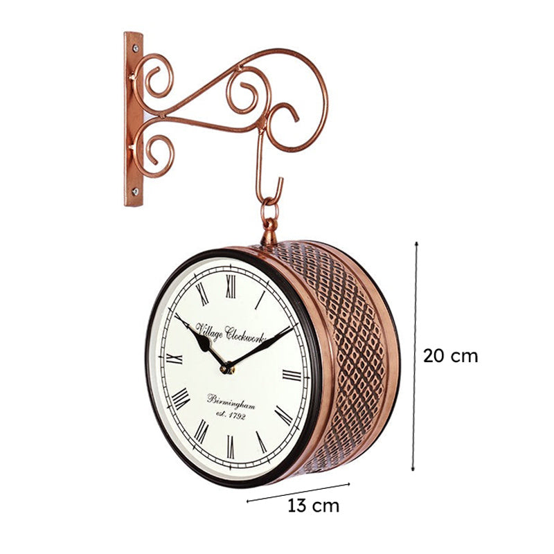 The Time Lord Wood Wall Clock - Copper media 7