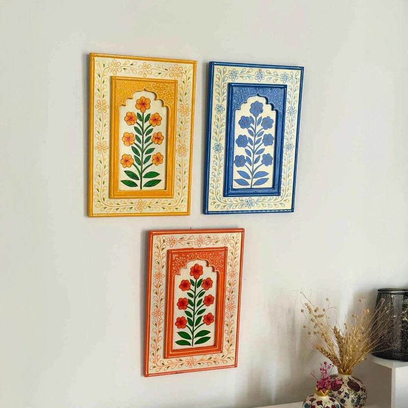 Soft Heritage Floral Wall Art & Paintings - Set Of Three media 4