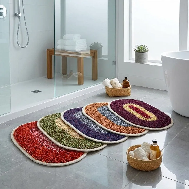 Softo Anti Skid Cotton Bath Mat - Set of Five media 5