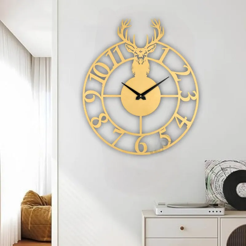 Golden Silent Wall Clock - Gold media 1