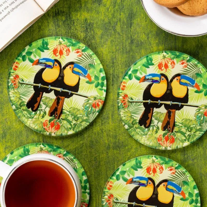 Toucan Tango Round Coaster - Set Of Four media 3