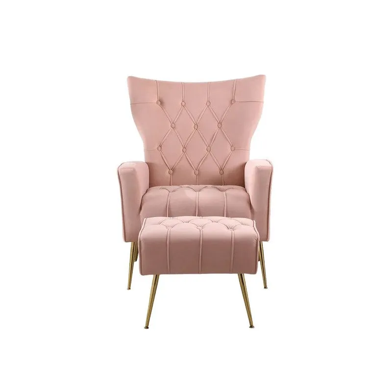 Simplex Neem Wood Lounge Chair (Pink) - Two Piece Set media 4