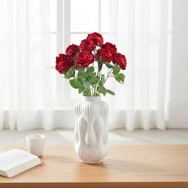 Petalisse Rose Fabric Artificial Flower - Red media 1